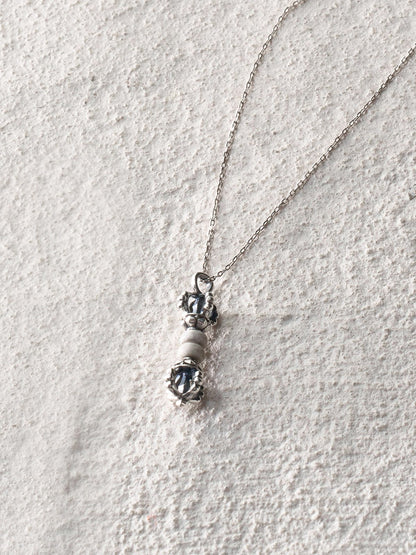 White Turquoise Vajra Necklace