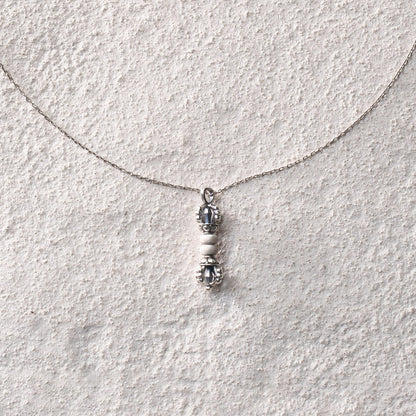 White Turquoise Vajra Necklace