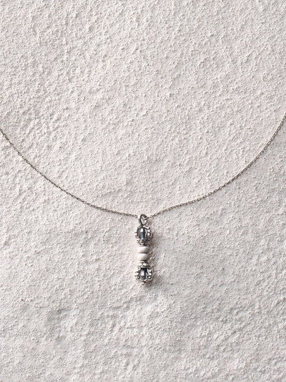 White Turquoise Vajra Necklace