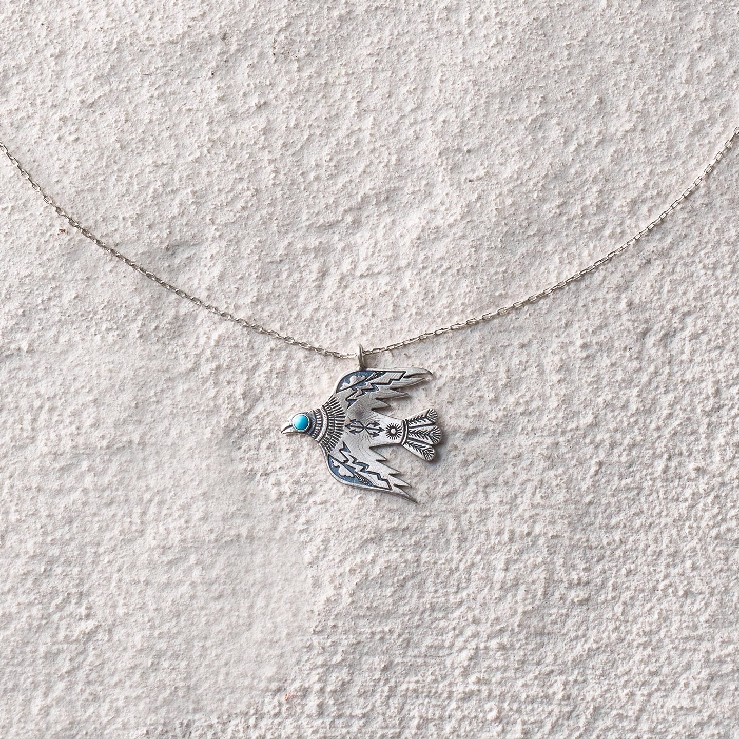 Azure Spirit Bird Necklace