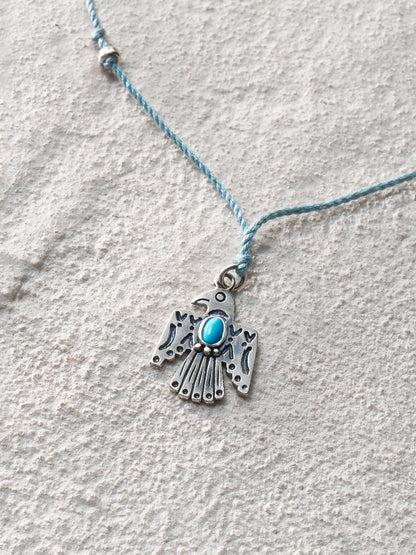 Thunder Bird Cord Necklace Long