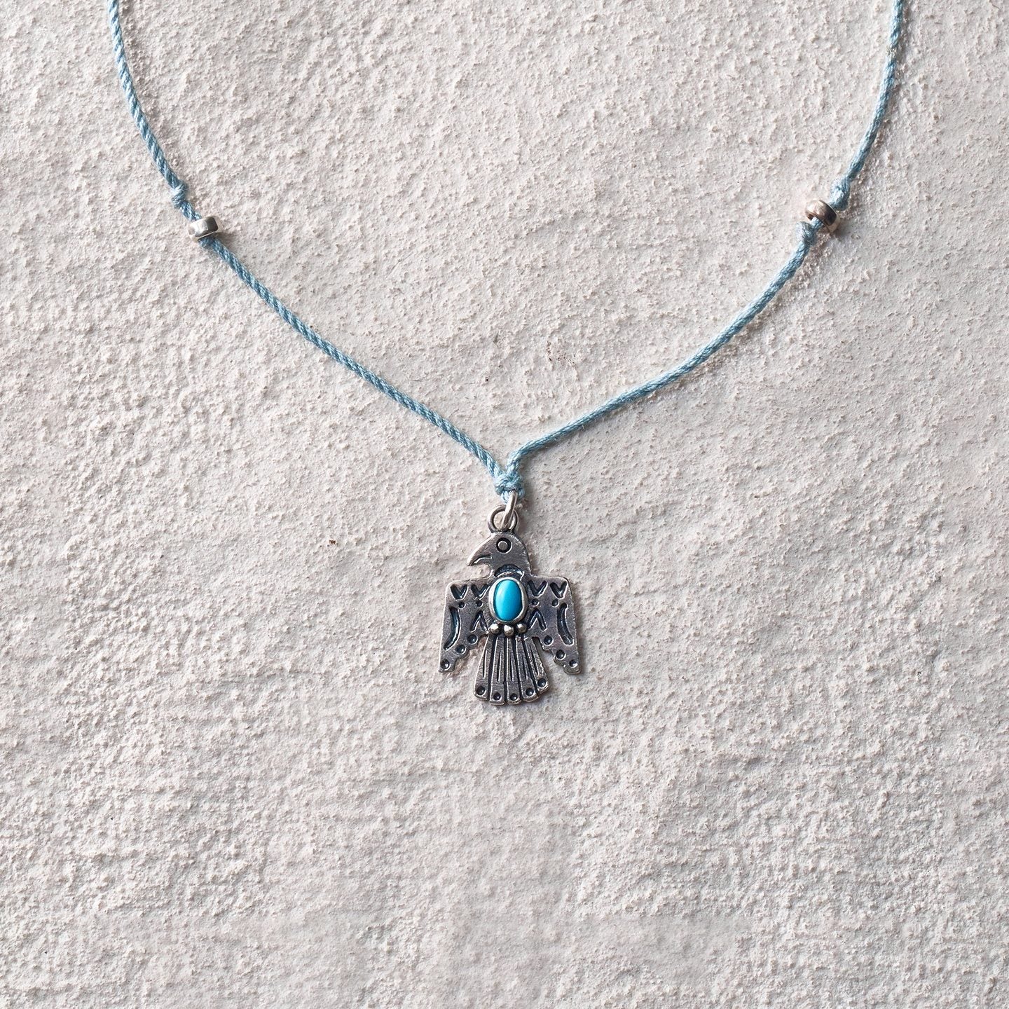 Thunder Bird Cord Necklace Long