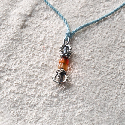 Agate Vajra Cord Necklace