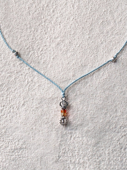 Agate Vajra Cord Necklace