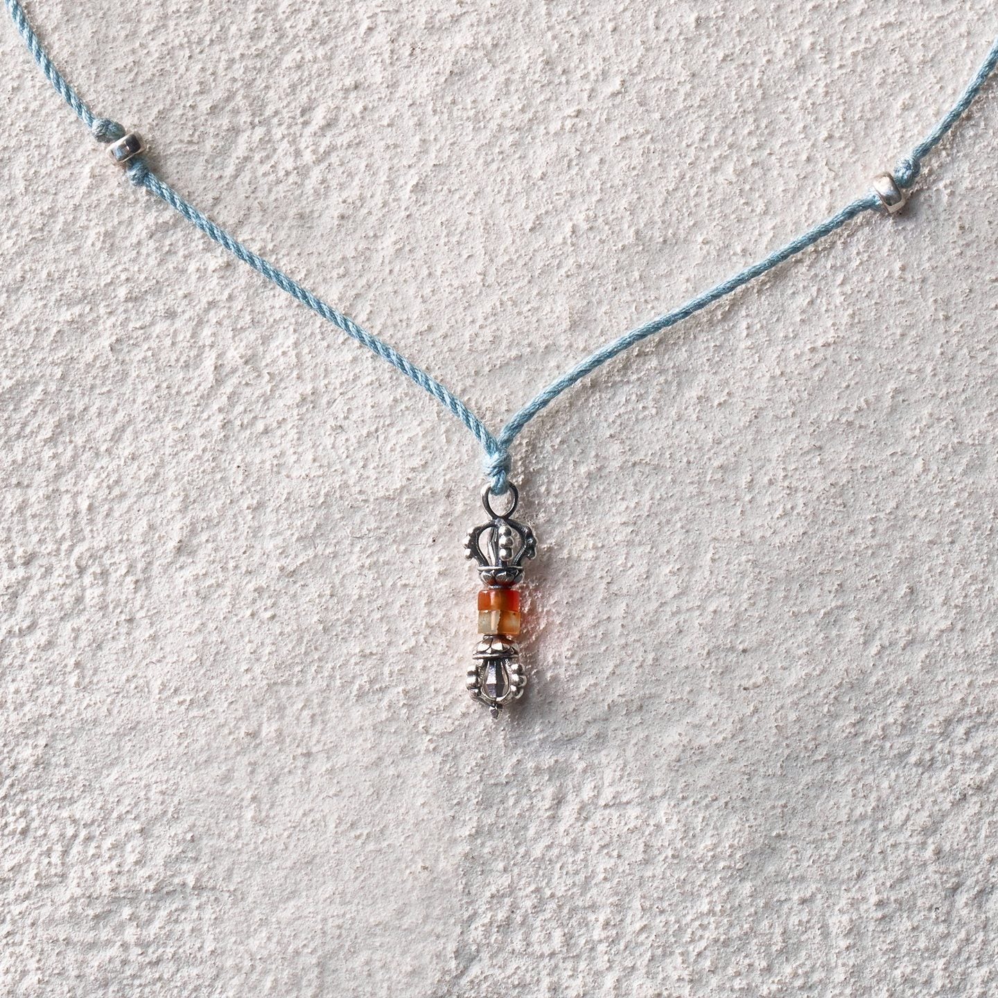 Agate Vajra Cord Necklace