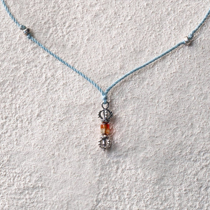 Agate Vajra Cord Necklace