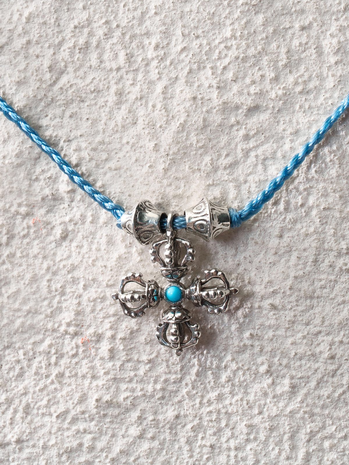 Cross Vajra Cord Necklace