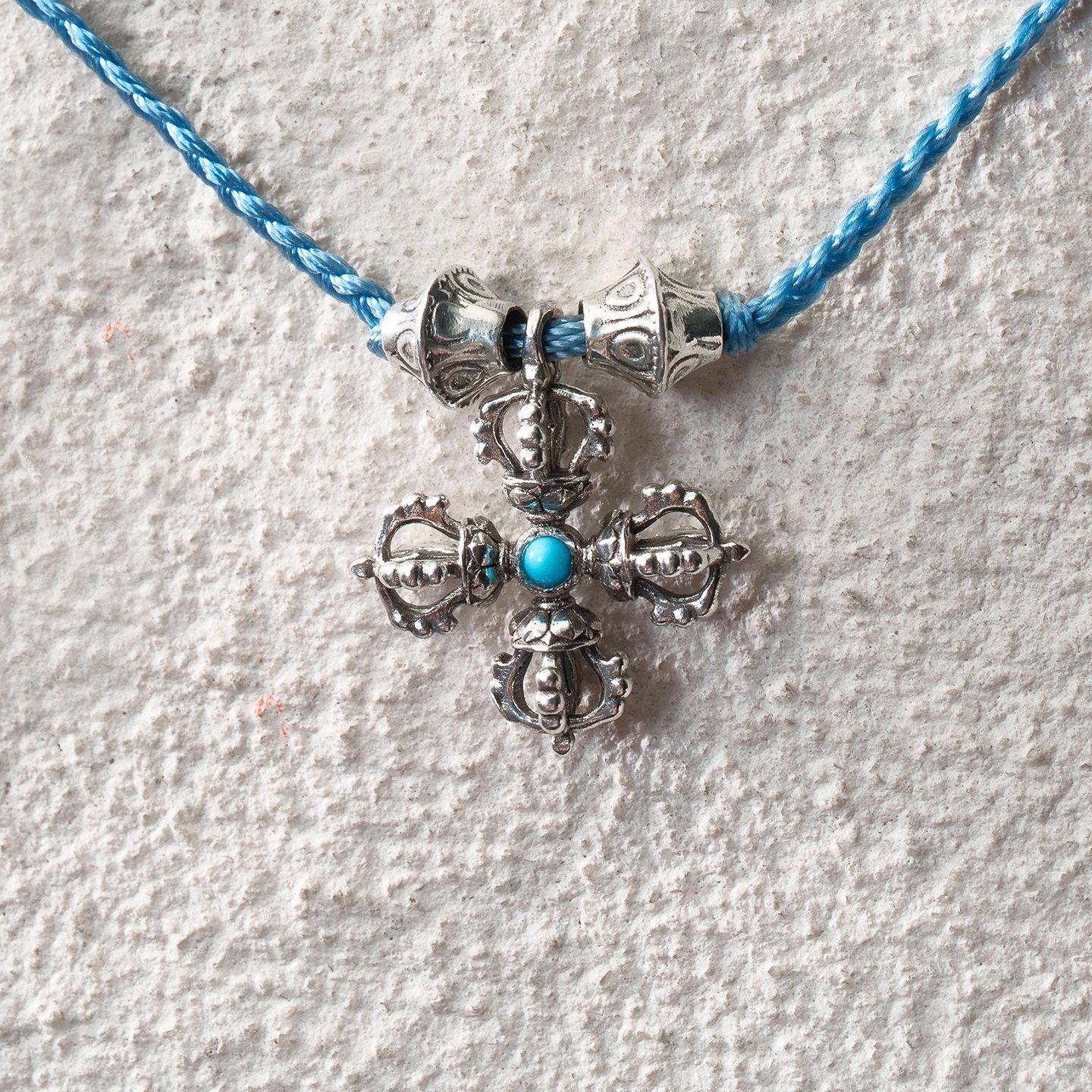 Cross Vajra Cord Necklace