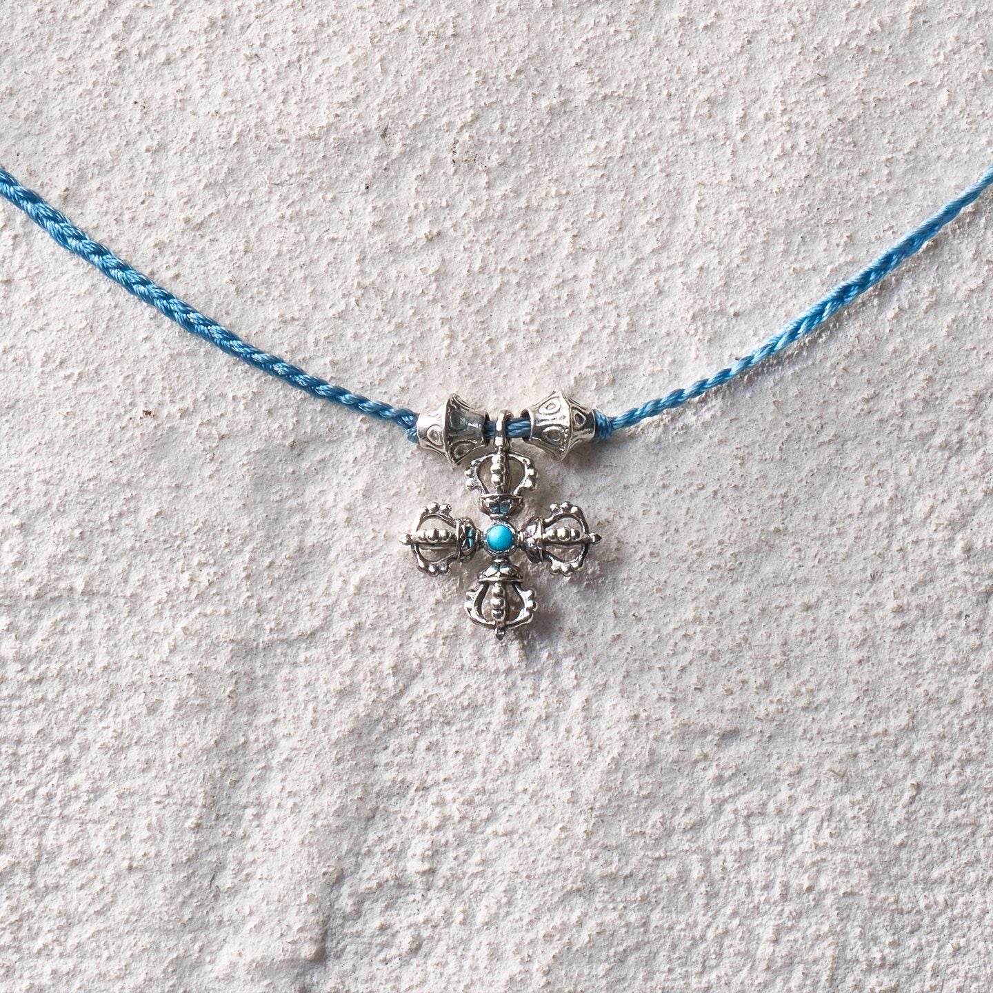 Cross Vajra Cord Necklace