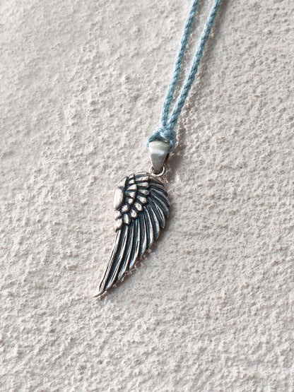 Wing Feather Cord Necklace