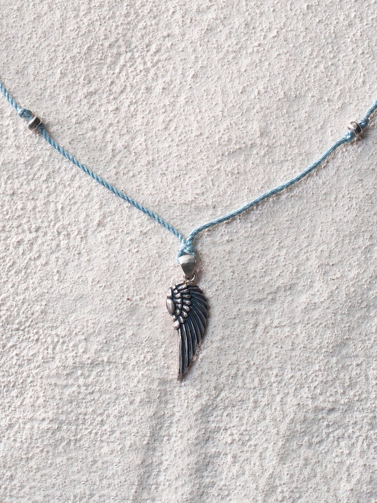 Wing Feather Cord Necklace
