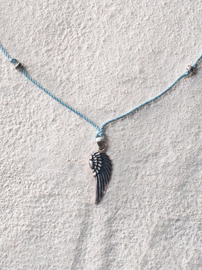 Wing Feather Cord Necklace