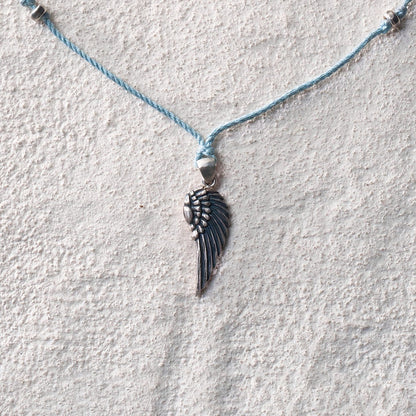 Wing Feather Cord Necklace