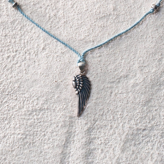 Wing Feather Cord Necklace