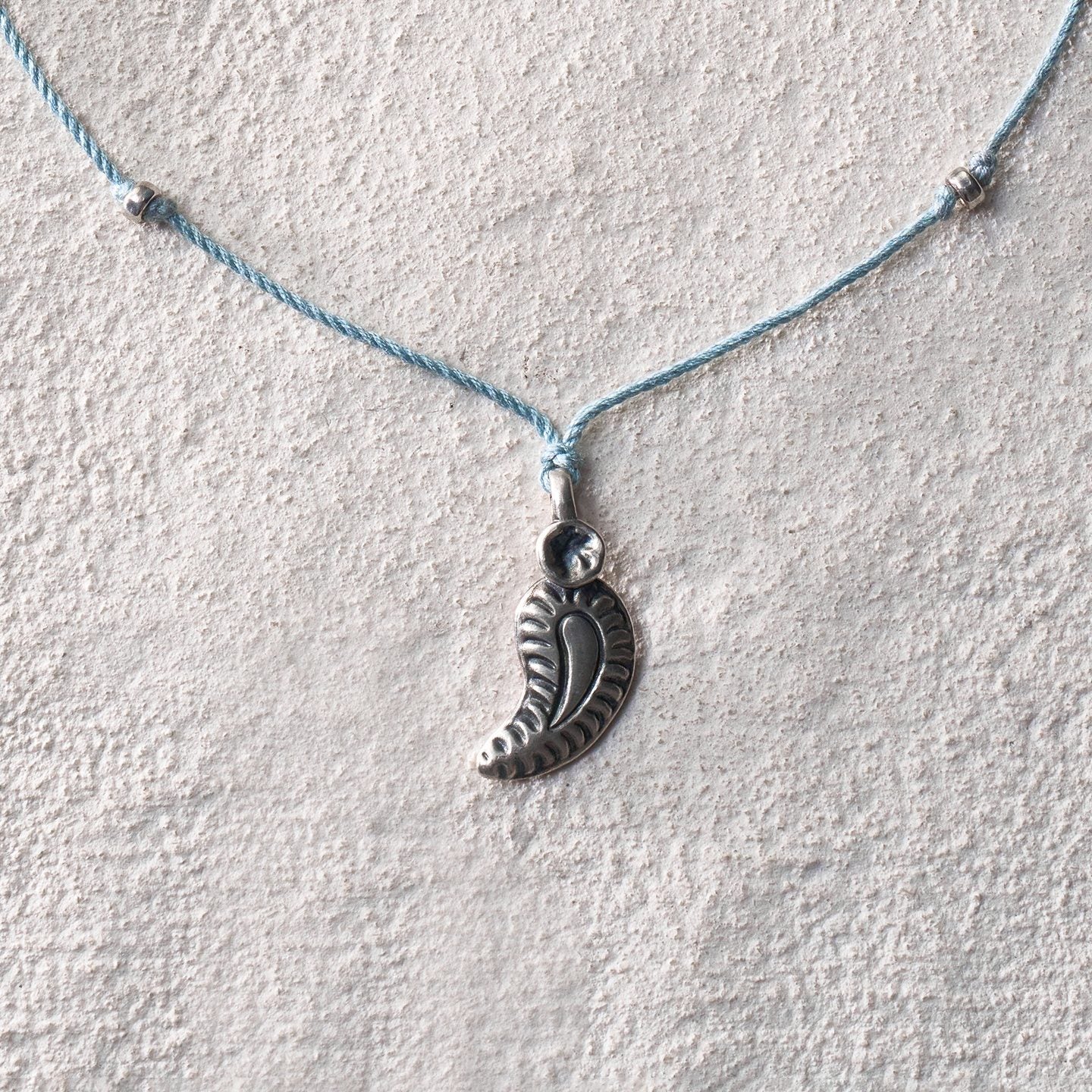 Spirit Feather Cord Necklace Long