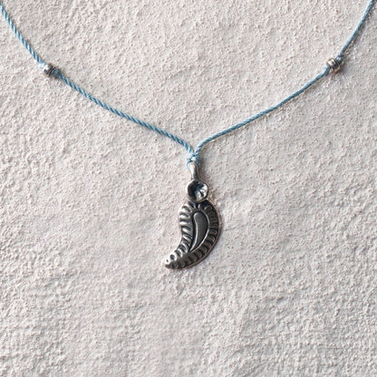 Spirit Feather Cord Necklace Long