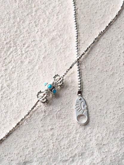Vajra Prayer Wheel Necklace