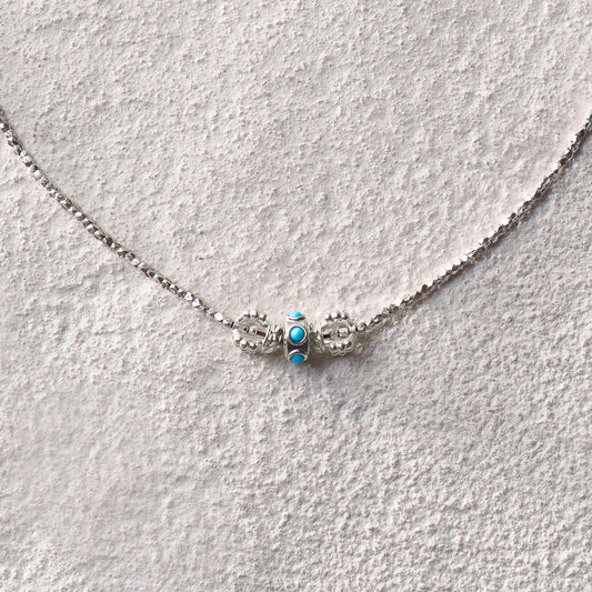 Vajra Prayer Wheel Necklace