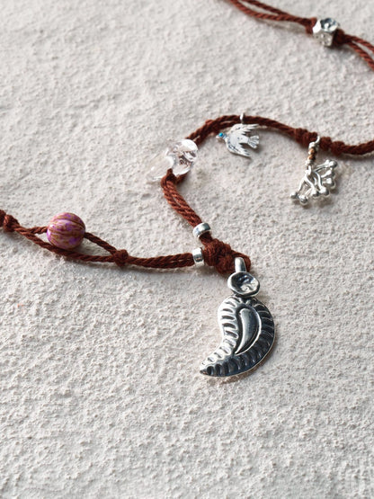 Spirit Feather Cord Necklace