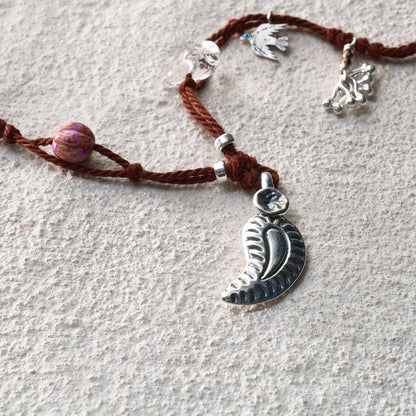 Spirit Feather Cord Necklace