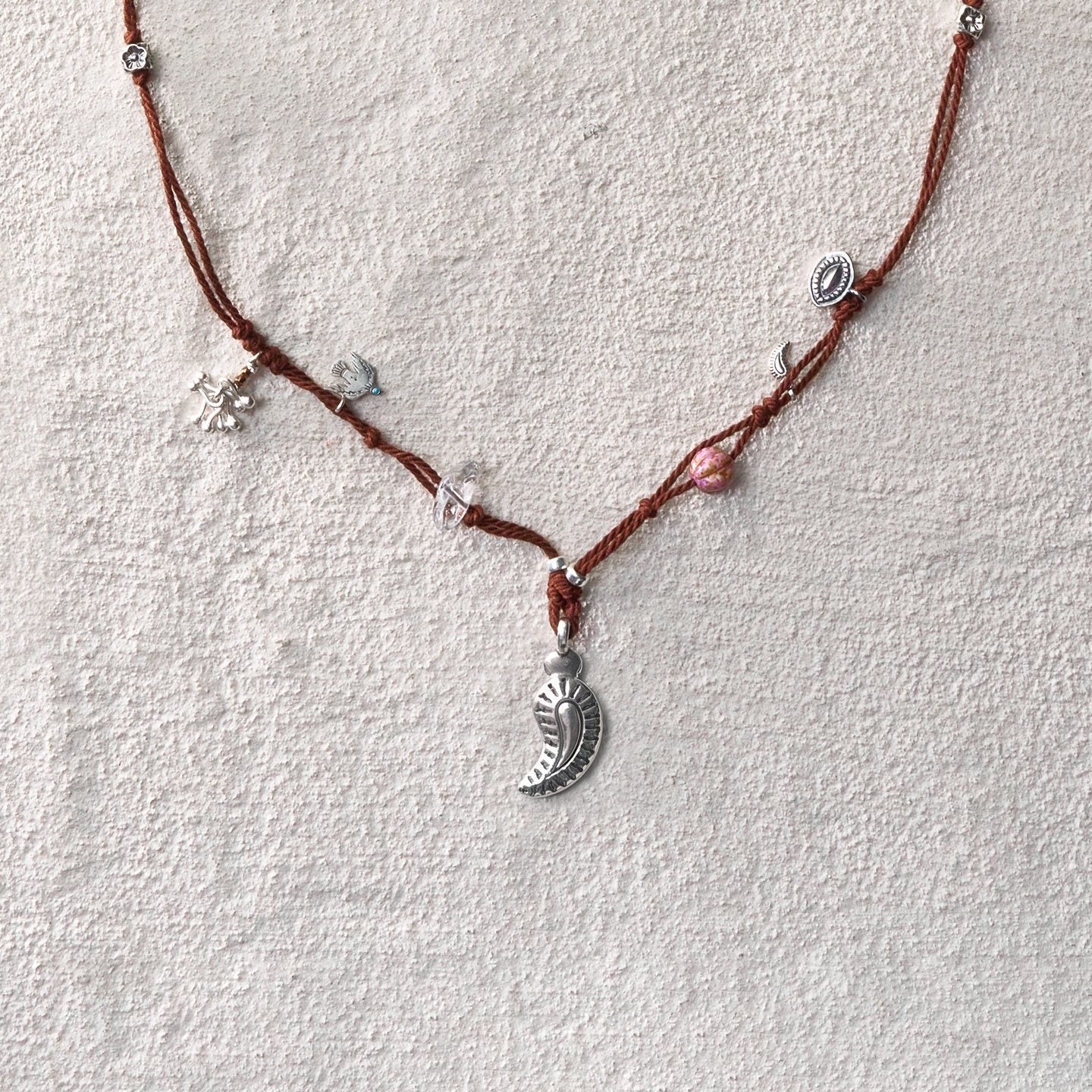Spirit Feather Cord Necklace