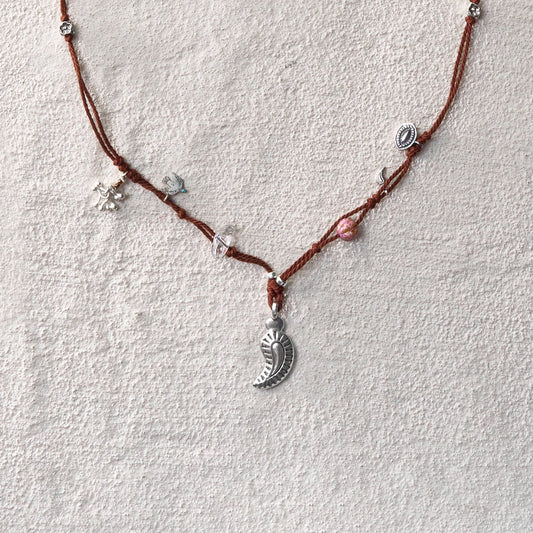Spirit Feather Cord Necklace