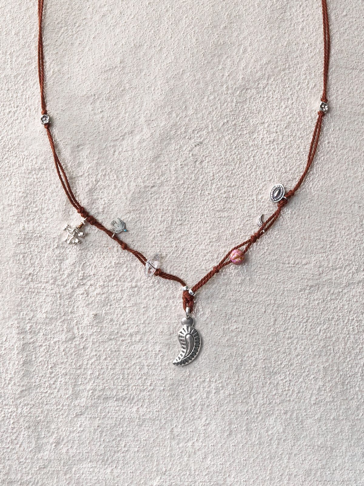 Spirit Feather Cord Necklace