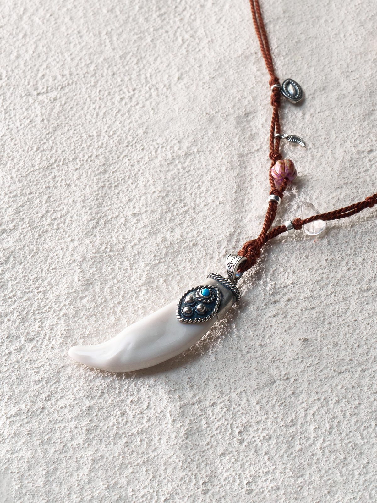 Spirit Horn Cord Necklace