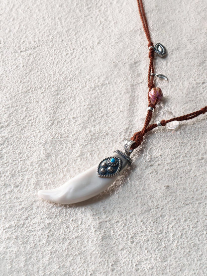 Spirit Horn Cord Necklace