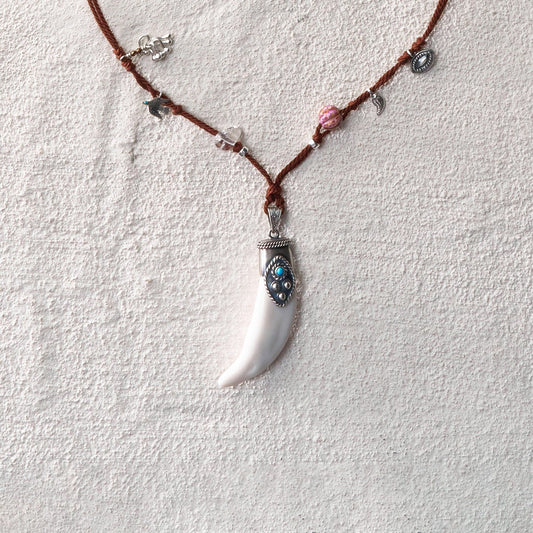 Spirit Horn Cord Necklace