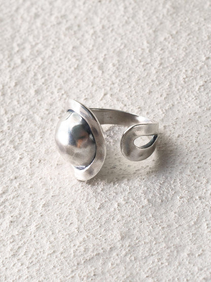 Vintage Silver Stone Open Ring