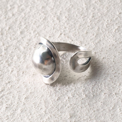 Vintage Silver Stone Open Ring