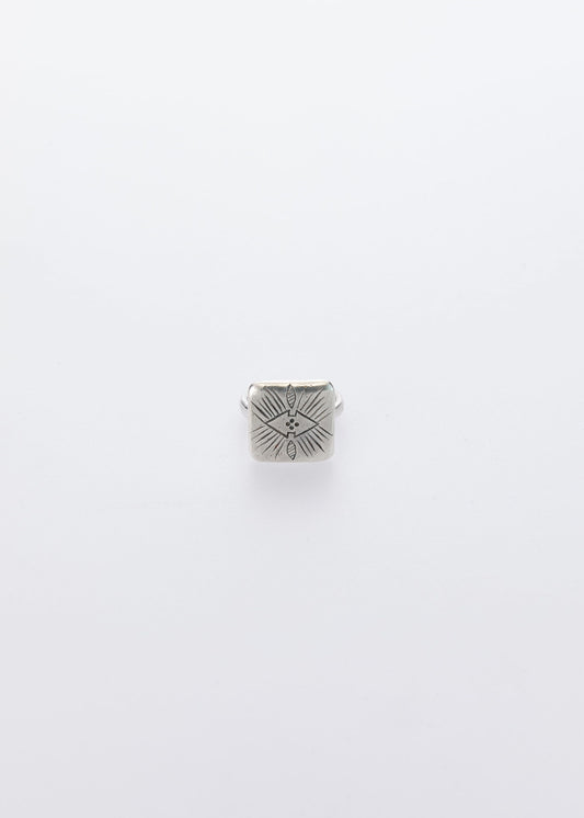 Engraved Square Ring