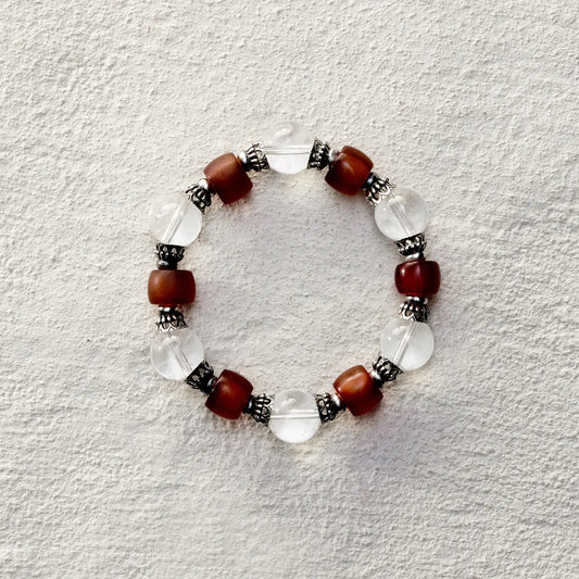 ensage-tokyo-amber-spirit-bracelet-925-sterling-silver-red-agate-clear-rock-crystal-beads