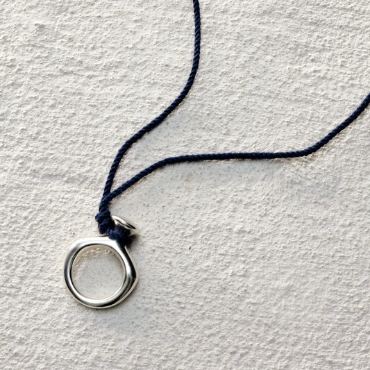 ensage-tokyo-circular-flask-necklace-925-sterling-silver-polished-ring-pendant-with-stopper-blue-braided-cord