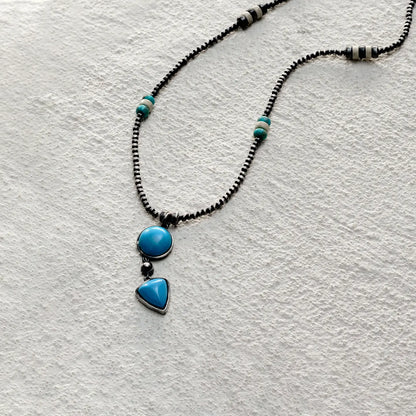 ensage-tokyo-dual-realms-necklace-oxidized-925-sterling-silver-round-and-triangular-turquoise-pendant-multi-stone-beaded-chain