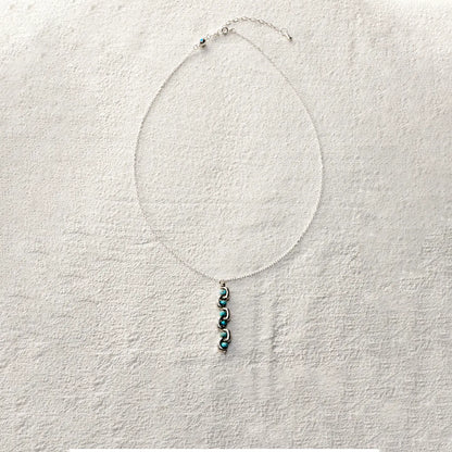 ensage-tokyo-echo-of-e-necklace-925-sterling-silver-interlocking-curves-natural-turquoise-beads-pendant