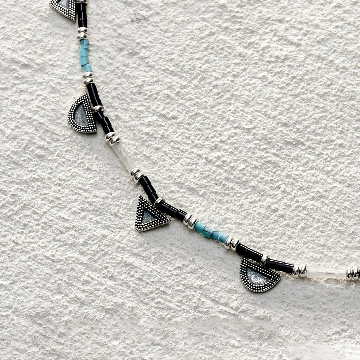 ensage-tokyo-moonway-necklace-oxidized-925-silver-triangle-semicircle-charms-black-onyx-beads-turquoise