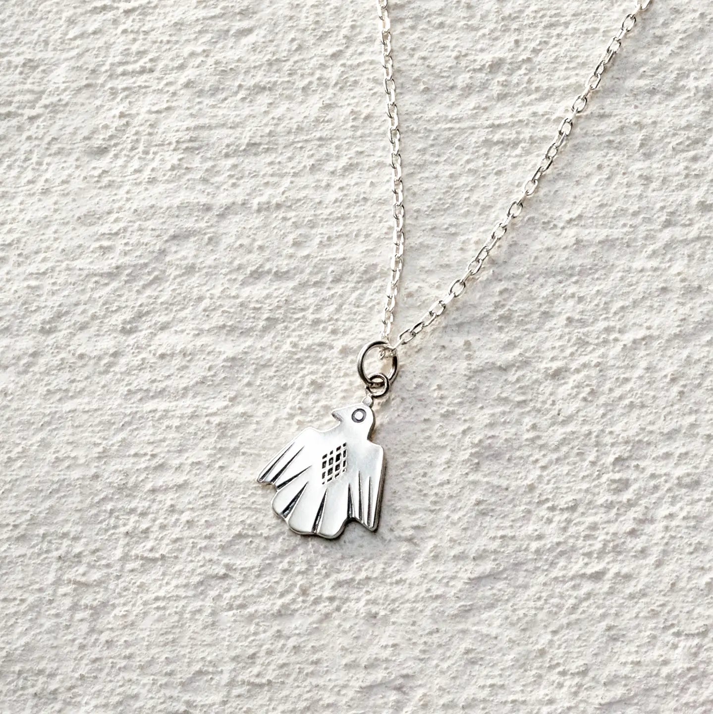 ensage-tokyo-nomad-thunderbird-necklace-925-sterling-silver-bird-pendant-diamond-texture-engraving