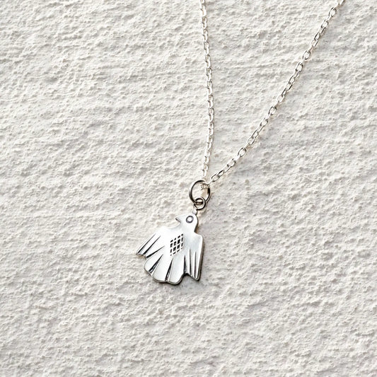 ensage-tokyo-nomad-thunderbird-necklace-925-sterling-silver-bird-pendant-diamond-texture-engraving