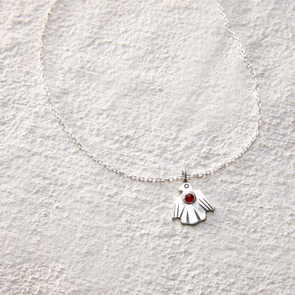 ensage-tokyo-nomad-thunderbird-necklace-925-sterling-silver-bird-pendant-red-stone-inlay