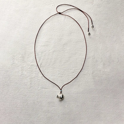 ensage-tokyo-nomads-flask-necklace-925-sterling-silver-etched-vessel-pendant-clear-quartz-charms-brown-cord