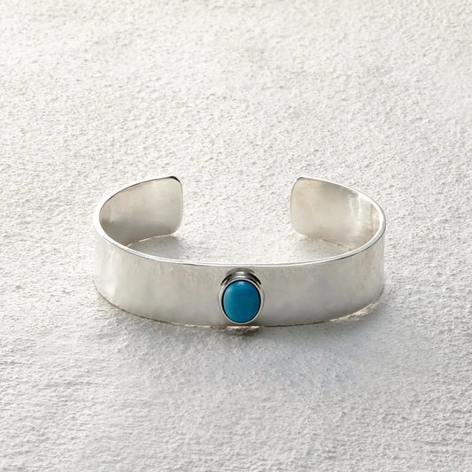 ensage-tokyo-sky-heart-cuff-925-sterling-silver-single-oval-turquoise-inlay-polished-finish