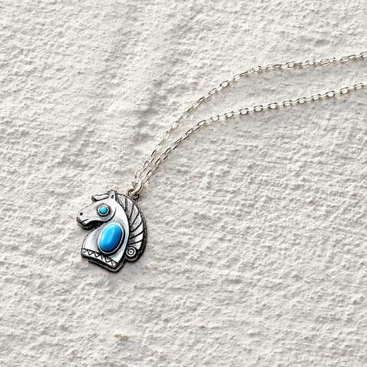 ensage-tokyo-spirit-steed-necklace-925-sterling-silver-horse-head-pendant-turquoise-eye-and-neck-inlay