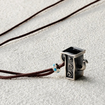 ensage-tokyo-square-nomads-flask-necklace-925-sterling-silver-etched-vessel-pendant-clear-quartz-charms-waxed-cord