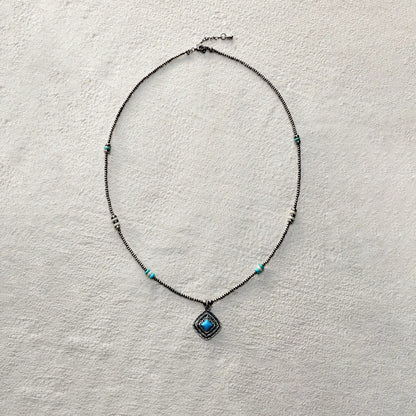 ensage-tokyo-square-totem-necklace-oxidized-925-sterling-silver-tiered-geometric-pendant-turquoise-beads