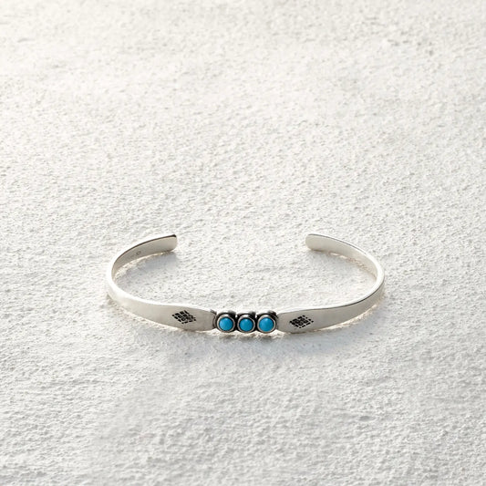 ensage-tokyo-starline-cuff-925-sterling-silver-three-turquoise-inlays-geometric-engraving