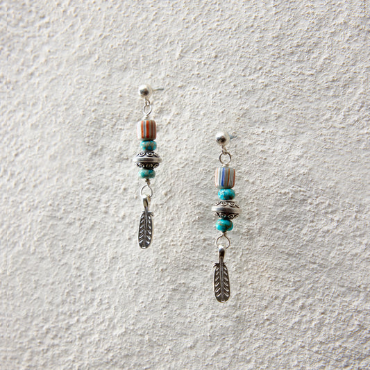 ensage-tokyo-turquoise-feather-dangle-earrings-925-sterling-silver-natural-turquoise-glass-beads-boho-style